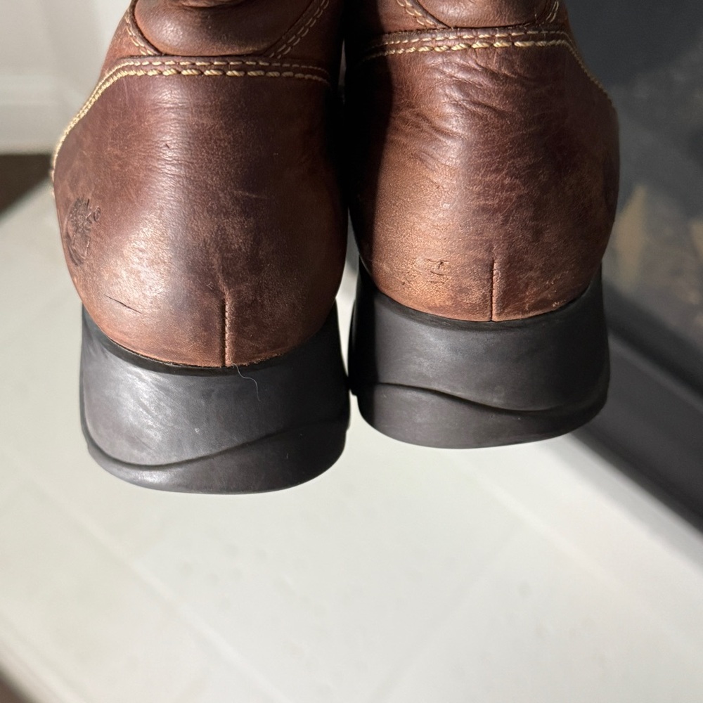 Timberland Brown Leather Ankle Boots Women’s Size 9 Smart Comfort Slip-On - Picture 13 of 16